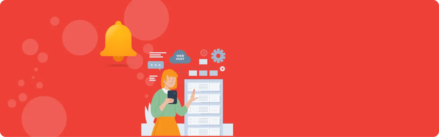 Monitoring, alerts and infrastructure illustration