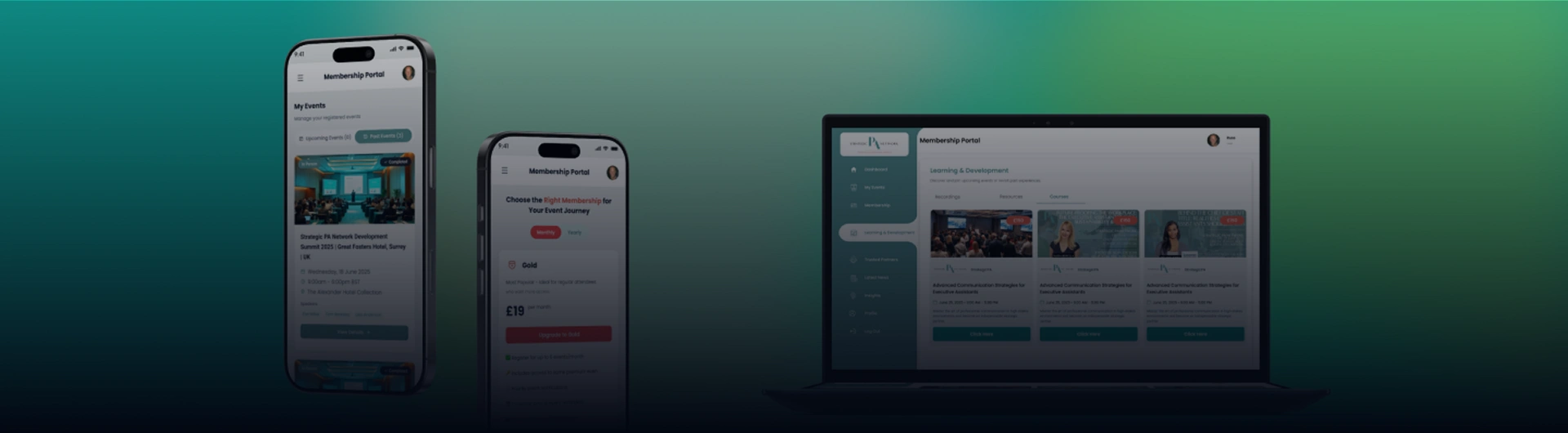 Strategic PA Network mobile and web membership platform